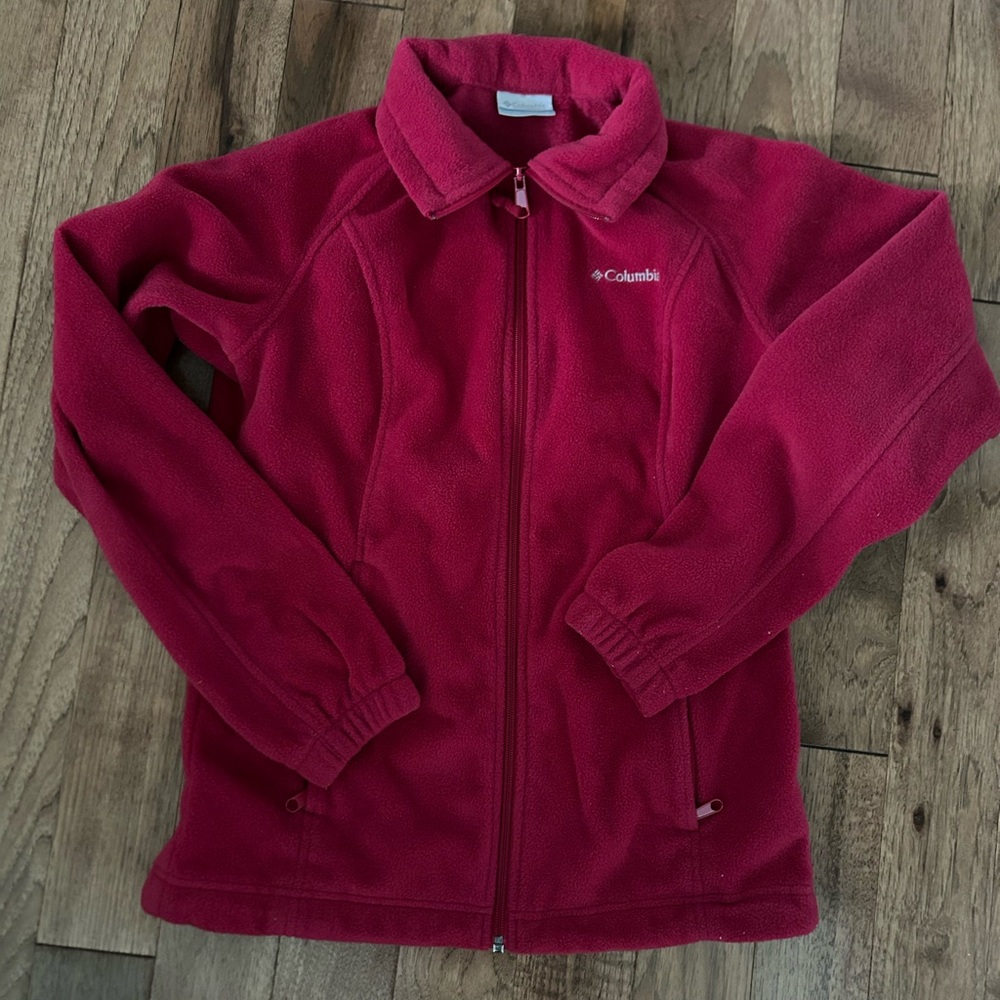 Columbia Burgundy Fleece Jacket